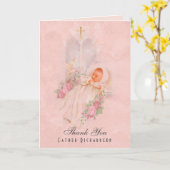 Taufe Christening Danke für Priester Karte (Gelbe Blume)