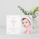 Taufe, Christening Dankeschön Karte mit Foto (Stehend Vorderseite)