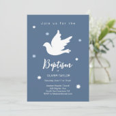 Taufe Christening Dove Einladung (Stehend Vorderseite)