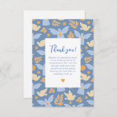 Taufe Christening Engel und Taube Dankeskarte (Vorne/Hinten)