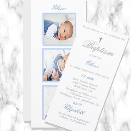Taufe | Christening Foto Blue Invasion Feiertagskarte