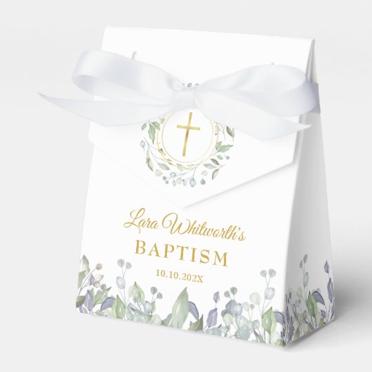 Taufe Christening Greenerenery Foliage Geschenkschachtel (Vorderseite)