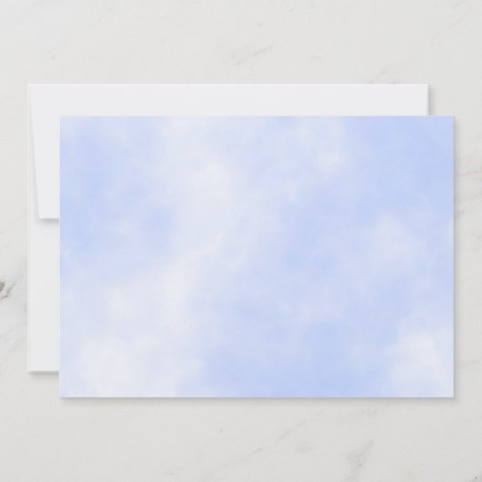 Taufe Christening Greenery Blue Watercolor Foto Dankeskarte (Rückseite)