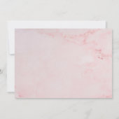 Taufe Christening Greenery Pink Marble Foto Dankeskarte (Rückseite)