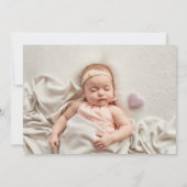 Taufe Christening Greenery Wasserfarbe 2 Foto Dankeskarte (Rückseite)