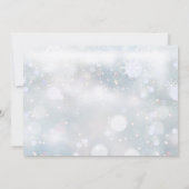 Taufe Christening Greenery Winter Foto Dankeskarte (Rückseite)