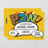 Taufe Christening Modern Fun Speech Bubbles Einladungspostkarte (Vorne/Hinten)