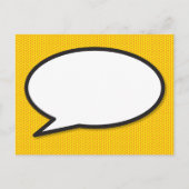 Taufe Christening Modern Fun Speech Bubbles Einladungspostkarte (Rückseite)