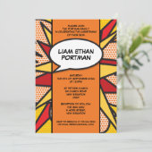 Taufe Christening Modern Fun Typografie Einladung (Stehend Vorderseite)