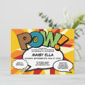 Taufe Christening Modernes Comic Buch Einladung (Stehend Vorderseite)