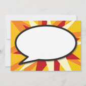 Taufe Christening Modernes Comic Buch Einladung (Rückseite)