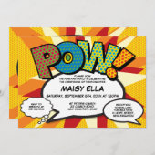 Taufe Christening Modernes Comic Buch Einladung (Vorne/Hinten)