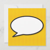 Taufe Christening Modernes Comic Buch Pop Kunst Einladung (Rückseite)