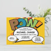 Taufe Christening Modernes Comic Geschlecht neutra Einladung (Stehend Vorderseite)