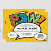 Taufe Christening Modernes Comic Geschlecht neutra Einladung (Vorne/Hinten)