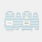 Taufe Christening Niedlich Blue Stripe Gevor Box Geschenkschachtel (Ungefaltet)