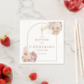 Taufe Christening Pampas Grass Floral Serviette (Beispiel)