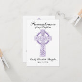Taufe Christening Prayer Card Karte (Vorderseite/Rückseite Beispiel)