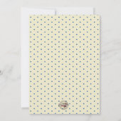 Taufe Christening Religious Blue Flowers Einladung (Rückseite)