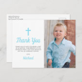 Taufe Christening Religious Boy Foto Postkarte (Vorne/Hinten)
