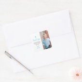 Taufe Christening Religious Boy Foto Quadratischer Aufkleber (Umschlag)