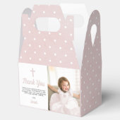 Taufe Christening Religious Pink Girl Foto Geschenkschachtel (Geöffnet)