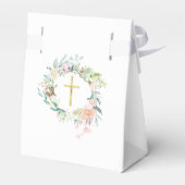 Taufe Christening Rose Blumengarland Geschenkschachtel (Rückseite)