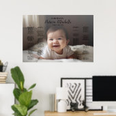 Taufe Christening Seekarte mit Foto Poster (Heimbüro)