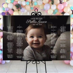 Taufe Christening Seekarte mit Foto Poster