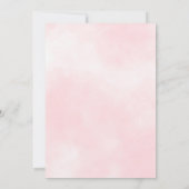 Taufe Christening Watercolor Grüne Rose Gold Einladung (Rückseite)