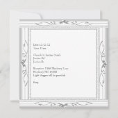 Taufe Christening White Star Foto Cross Bow Einladung (Rückseite)