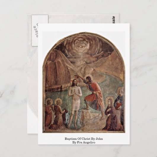 Taufe Christi durch John durch Fra Angelico Postkarte (Vorne/Hinten)