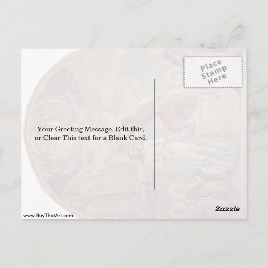 Taufe Christi durch John durch Fra Angelico Postkarte (Rückseite)