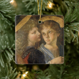 Taufe Christi Engel von Leonardo da Vinci Keramikornament