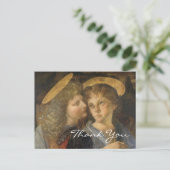 Taufe Christi (Engel) von Leonardo da Vinci Postkarte (Stehend Vorderseite)