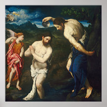 Taufe Christi - Paris Bordone Kunstposter