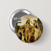 Taufe Christi von Da Vinci und Verrocchio Button (Vorne & Hinten)