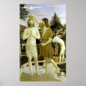 Taufe Christi von Piero della Francesca (1449) Poster (Vorne)