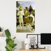 Taufe Christi von Piero della Francesca (1449) Poster (Heimbüro)