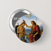 Taufe Christi von Pietro Perugino Button (Vorne & Hinten)
