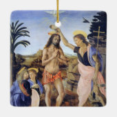 Taufe Christi von Verrocchio, Leonardo da Vinci Keramikornament (Rückseite)