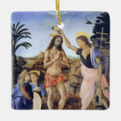 Taufe Christi von Verrocchio, Leonardo da Vinci Keramikornament (Vorderseite)