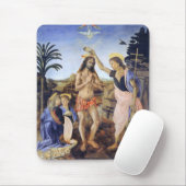 Taufe Christi von Verrocchio, Leonardo da Vinci Mousepad (Mit Mouse)