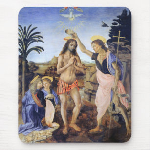 Taufe Christi von Verrocchio, Leonardo da Vinci Mousepad