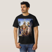 Taufe Christi von Verrocchio, Leonardo da Vinci T-Shirt (Vorne ganz)