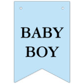 Taufe Cross Blue Black Boy Foto Wimpelkette (Erste Fahne)