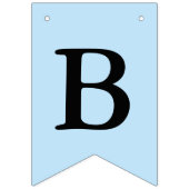 Taufe Cross Blue Black Boy Foto Wimpelkette (Dritte Fahne)