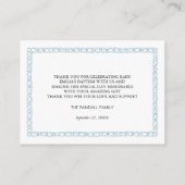 Taufe Cross Foto Vielen Dank Karte (Rückseite)