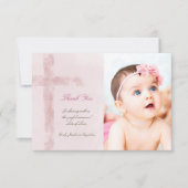 Taufe danke Aquarell Heiliges Kreuz Einladung (Vorderseite)