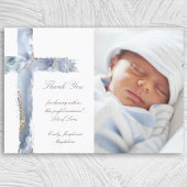 Taufe danke Aquarellblaukreuz Einladung